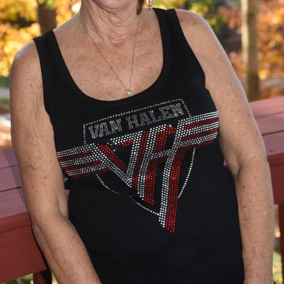 Van Halen rhinestone sleeveless shirt XS S M L XL XXL 1X 2X,3X… - Picture 3 of 8
